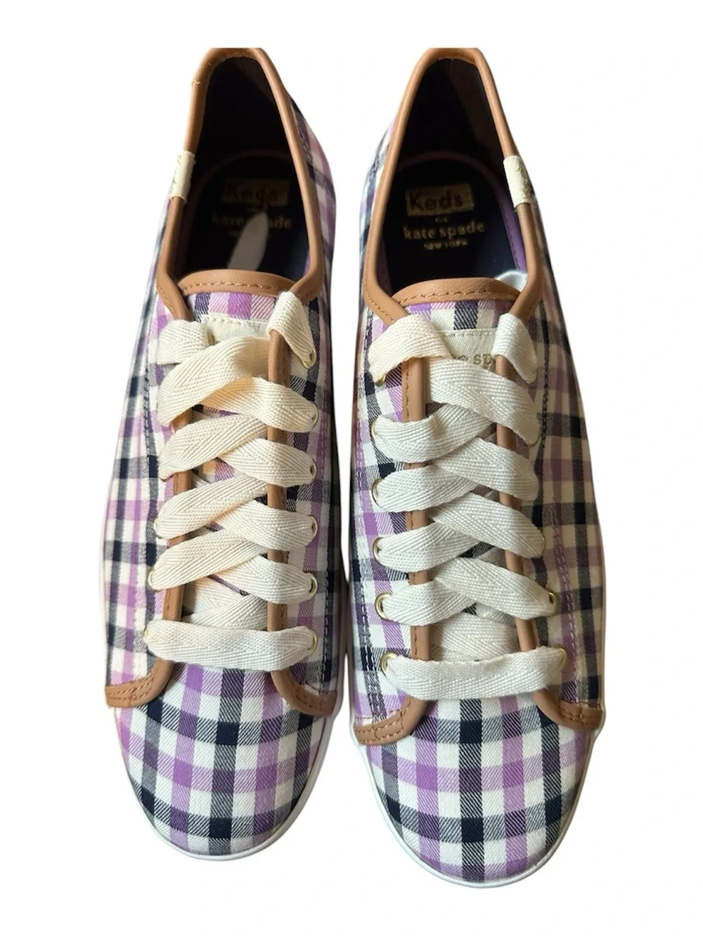 Keds x Kate Spade New York Triple Kick Gingham Sneakers New in Box Size 10